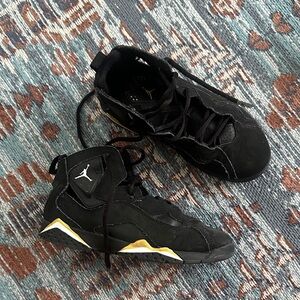 Jordan Black and Gold Boys Shoes